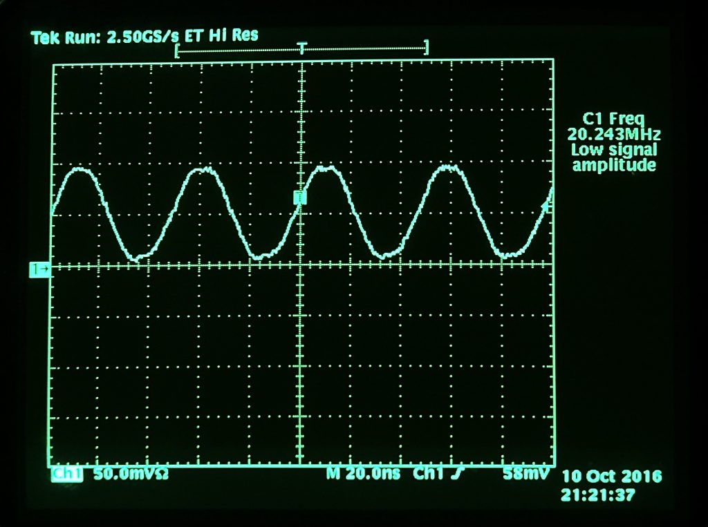 20MHz into 50Ω load